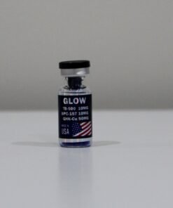 GHK-Cu + BPC-157 + TB-500 Glow Stack 70 mg Research Peptide Blend (50mg/10mg/10mg) | Anti-Aging Skin Research | COA Verified