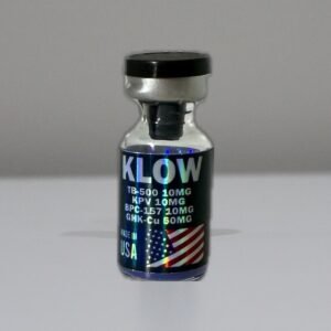 GHK-Cu + BPC-157 + TB-500 + KPV KLOW Stack 80 mg Research Peptide Blend (50mg/10mg/10mg/10mg) | Anti-Aging Skin + Gut + Immune Research | COA Verified