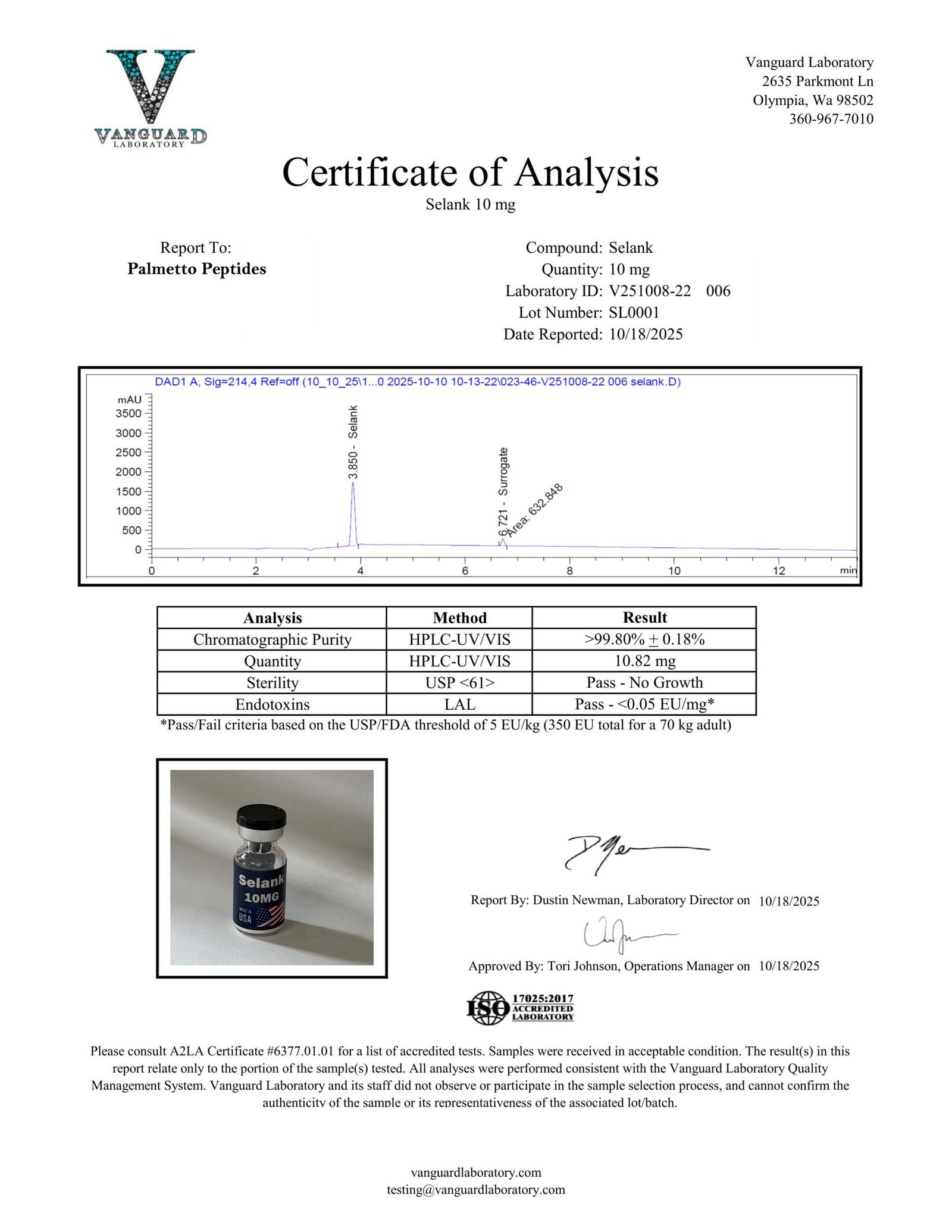 Selank 10mg Research Peptide | Anxiolytic & Nootropic Research | COA Verified - Image 2