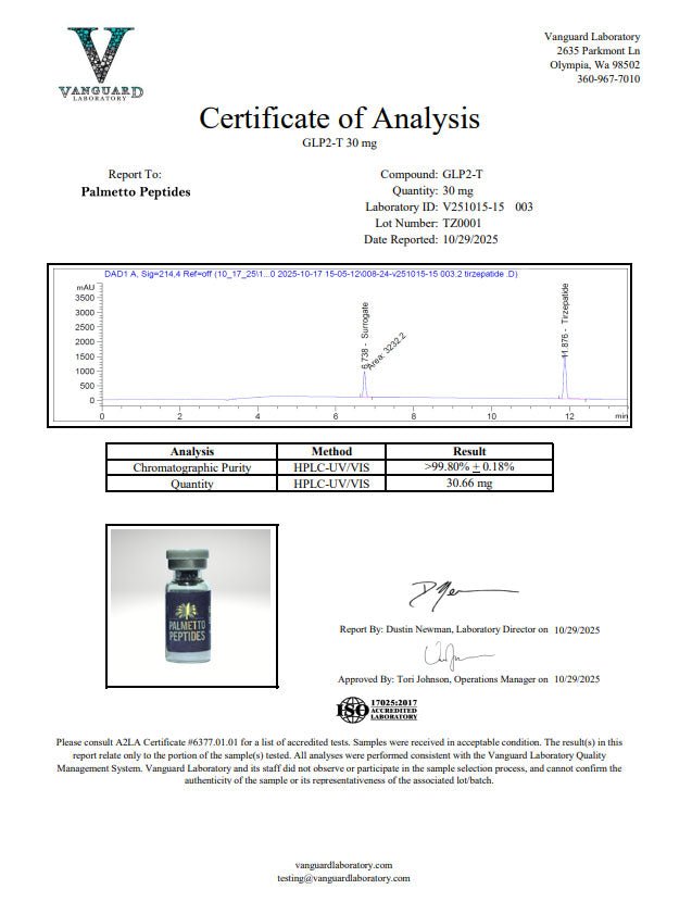 Tirzepatide 15mg/30mg Research Peptide | Dual GLP-1/GIP Agonist | Metabolic Research | COA Verified - Image 2